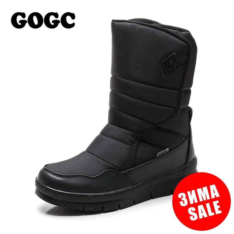 Meilleur GOGC Chaud Hommes D hiver Chaussures Marque Non slip Chaussures D hiver pour Hommes de Haute Qualité D hiver Bottes Hommes de Neige Chaude bottes Chaussures Hommes Plus La Taille