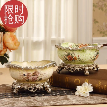 

European style retro ashtray stylish table ornaments room key box Home Furnishing classical decorative smoke dish