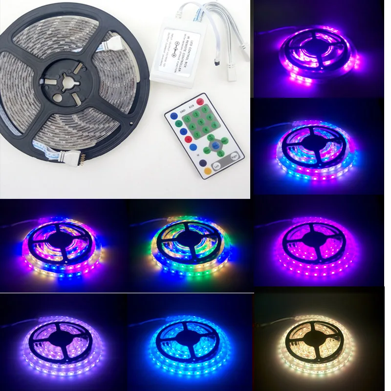 

5 Meters Chasing LED Strip RGB with Remote Controller 5050 Magic Ruban Rope 12V Waterproof IP65 81 Program 12 Volts CE ROSH