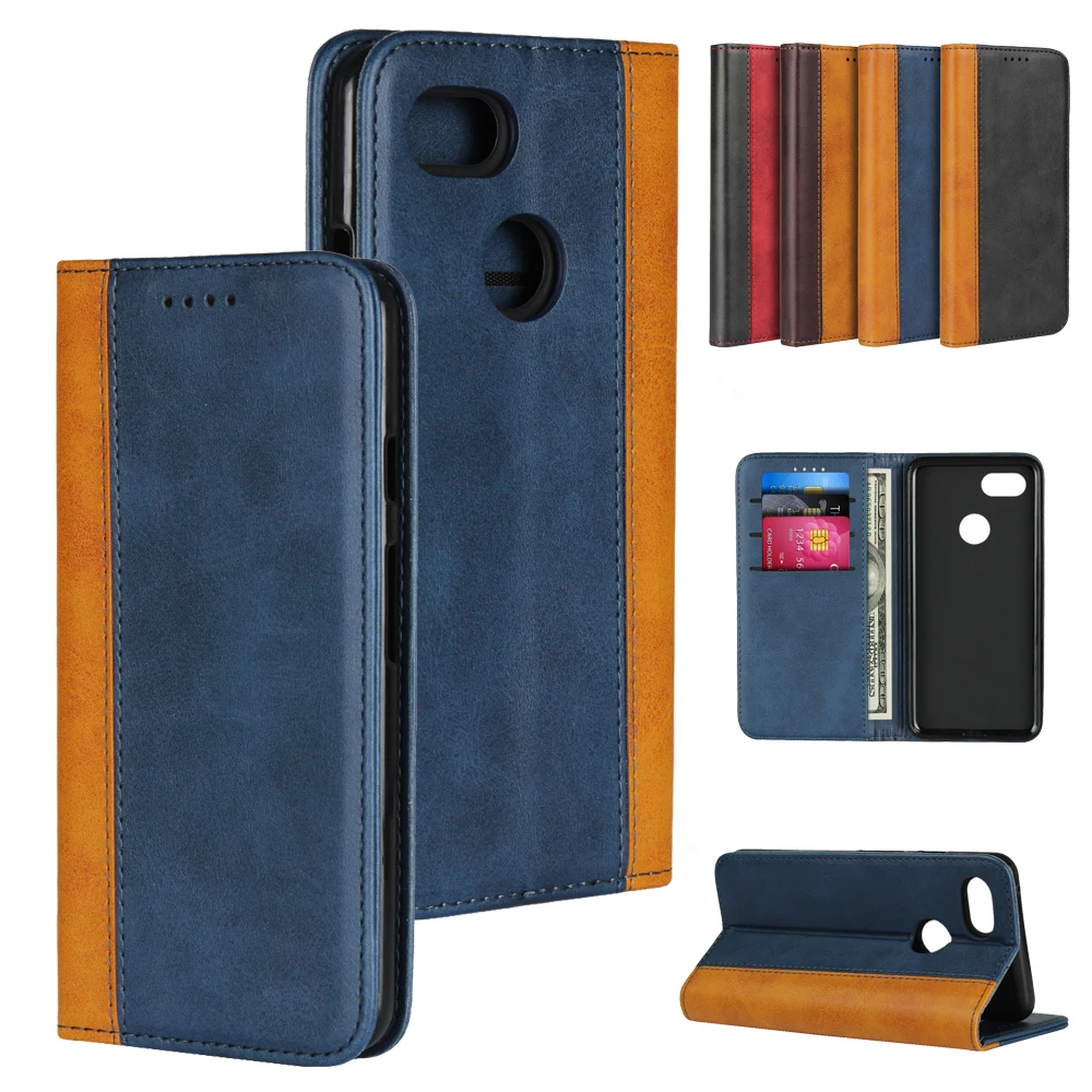 

LUCKBUY For Pixel 3 Color Matching Leather Luxury Phone Cases for Google Pixel 3 Pixel 3 XL 3XL Slim Business Style Book Cases