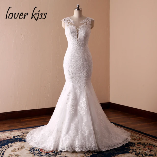 Aliexpress Lover Kiss Vestidos De Noiva Y Mermaid Low Lover Kiss Vestidos De Noiva Y Mermaid Low Backlesss Lace Wedding Dresses Sweep Train Bride Gowns