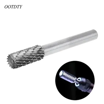 

OOTDTY Carbide Rotary File Milling Shank 6mm Metal Grinding Cutter Head Burr 12mm/10mm/8mm Head