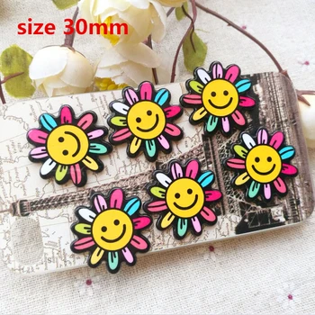 

Free Shipping! new Resin sunflower , Resin Flatback Cabochon for Hair Bow Center, pendant DIY 10pcs