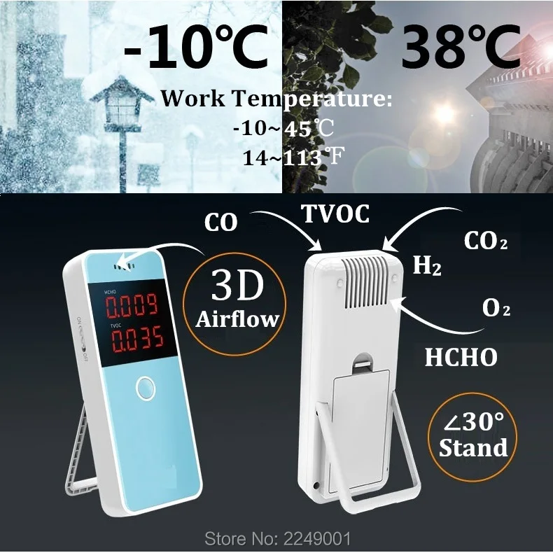 WP6510 цифровой HCHO &amp TVOC измеритель воздуха бытовой детектор формальдегида