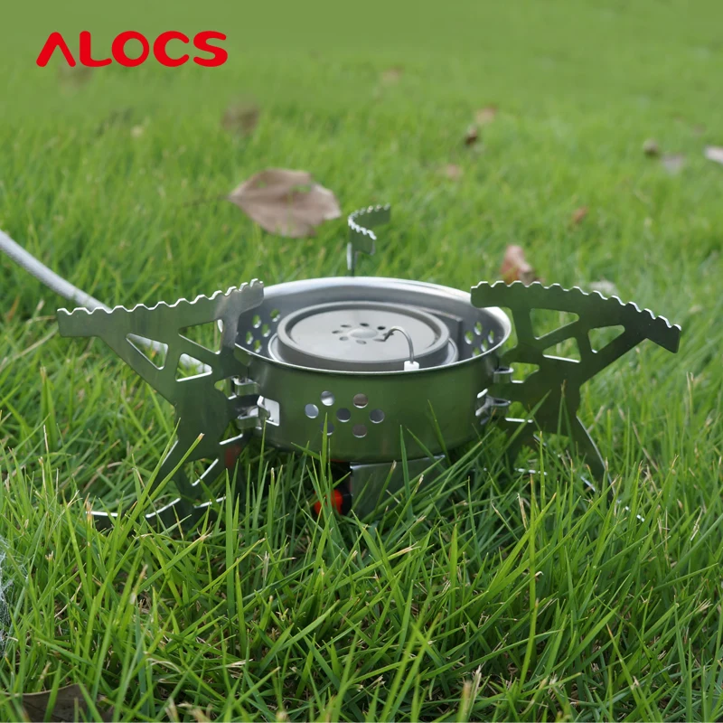 ALOCS CS-G04 Сплит ураган Сверхлегкий Поход Кемпинг плита ветрозащитная газовая плита для приготовления пищи на открытом воздухе