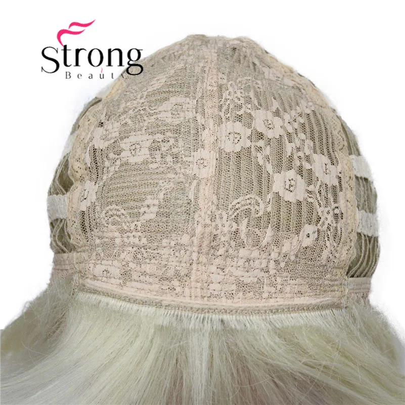 RG-9754 #613 Asymmetric side bangs blonde short straight synthetic women`s wig (5)