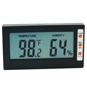

10pcs/lot Thermometer Hygrometer Celsius Fahrenheit conversion Stripline detector big screen Temperature meter Humidity tester