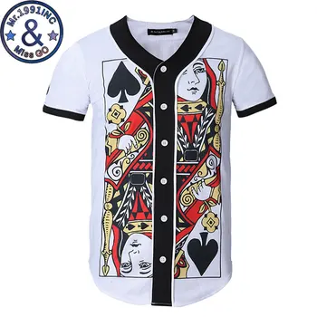 

Funny 3D Poker Print Baseball Shirt Men 2020 Summer Hip Hop Baseball Jersey Men Hipster Short Sleeve Tops Tees Camisetas Hombre
