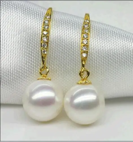 hot a pair of natural AAA10-11MM Australian south sea white pearl earrings >>>silver earrings for women Free shipping hot a pair of natural AAA10-11MM Australian south sea white pearl earrings >>>silver earrings for women Free shipping