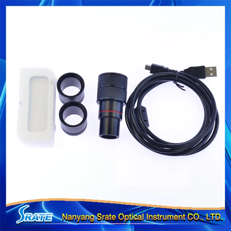 5MP HD USB2.0 CCD Free Driving Electronic Camera Microscope C Mount Digital Eyepiece with Micrometer