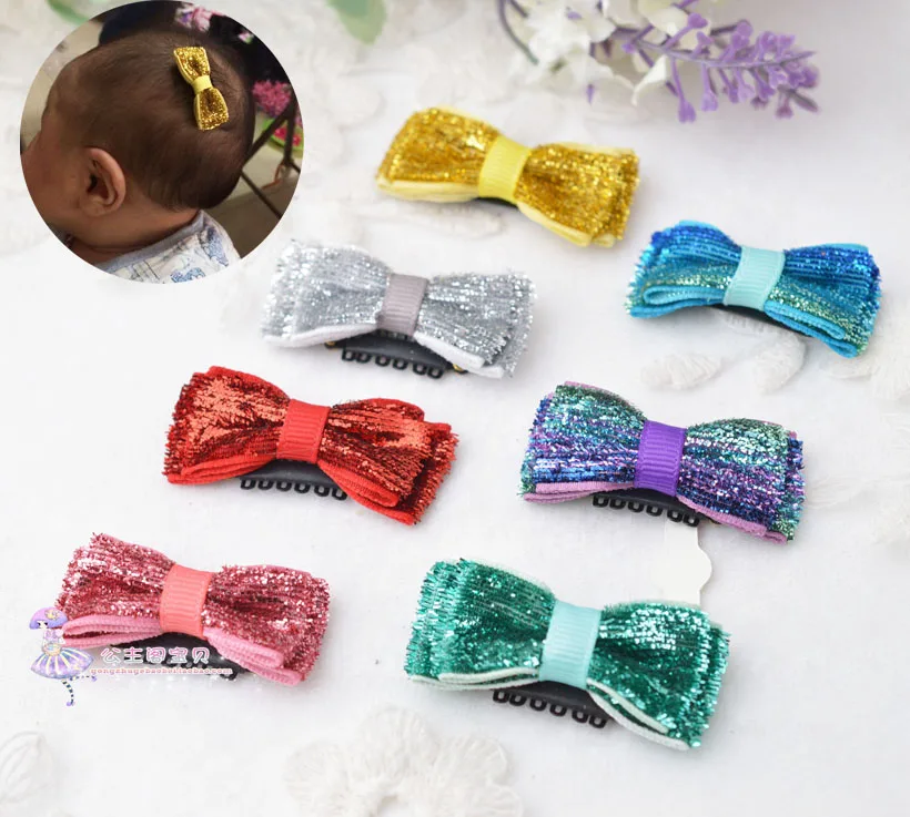 

Wispy Clippy Glittle Bow HAIR CLIP - Mini. Kids WISPY CLIPPY - BEST NO SLIP BARRETTE FOR FINE HAIR