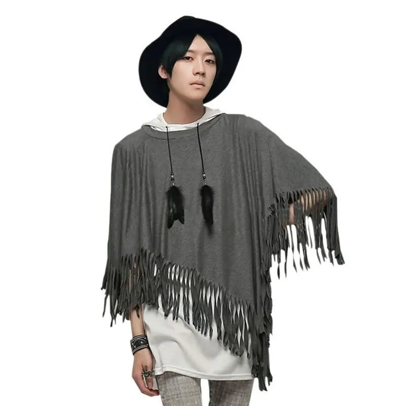 Summer font b Men s b font T font b shirt b font Tassels Non Mainstream
