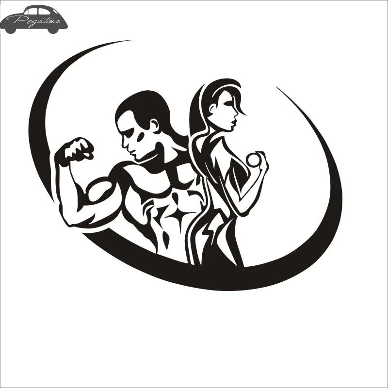 Pegatina Car Gym Sticker Fitness Decal Body building Posters Vinyl Wall