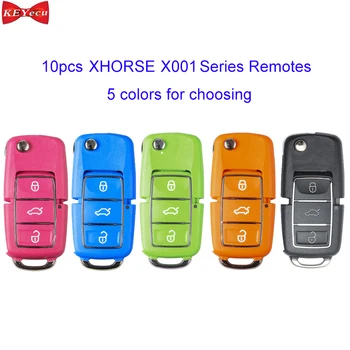 

10pcs XHORSE X001 Series B5 Type Universal Remote Key Fob 3Btn for VVDI Key Tool Red/ Blue/ Green/ Orange/ Black
