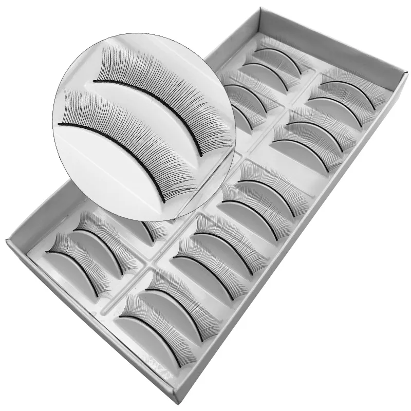 

10 pairs Individual False Eyelashes Natural Training Lashes for Eyelash Extension Practicing Teaching