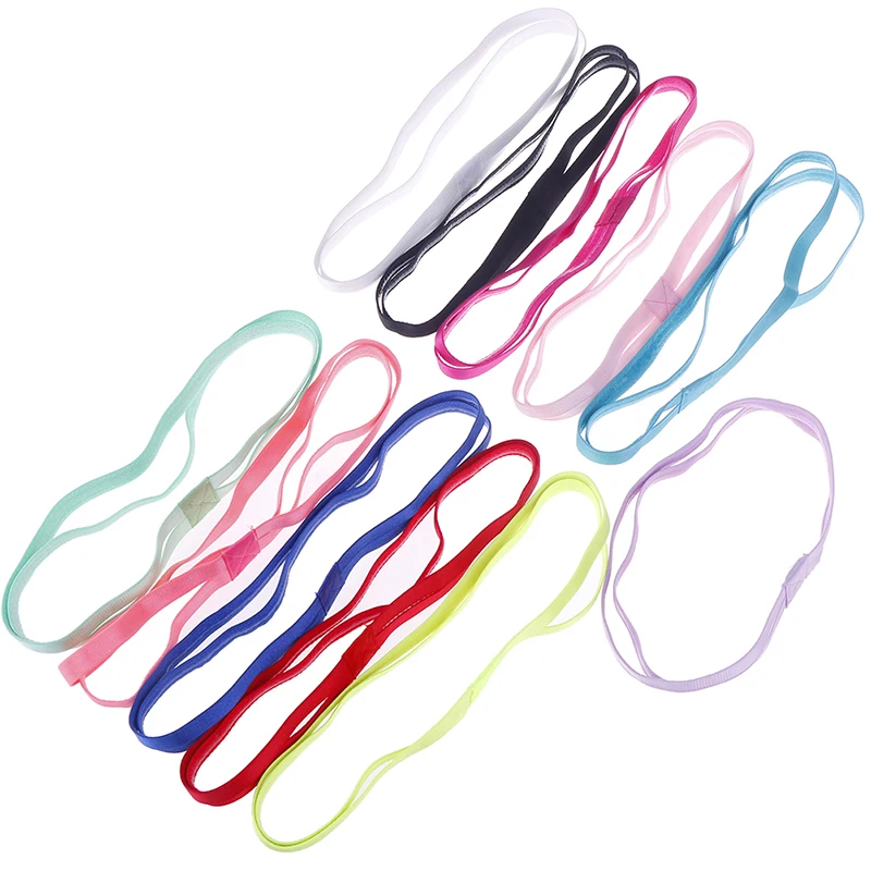 ✔ 1 пара мужчины женщины йога анти-слип Hairband Head эластичные ленты для волос двойной спортивный эл ✔