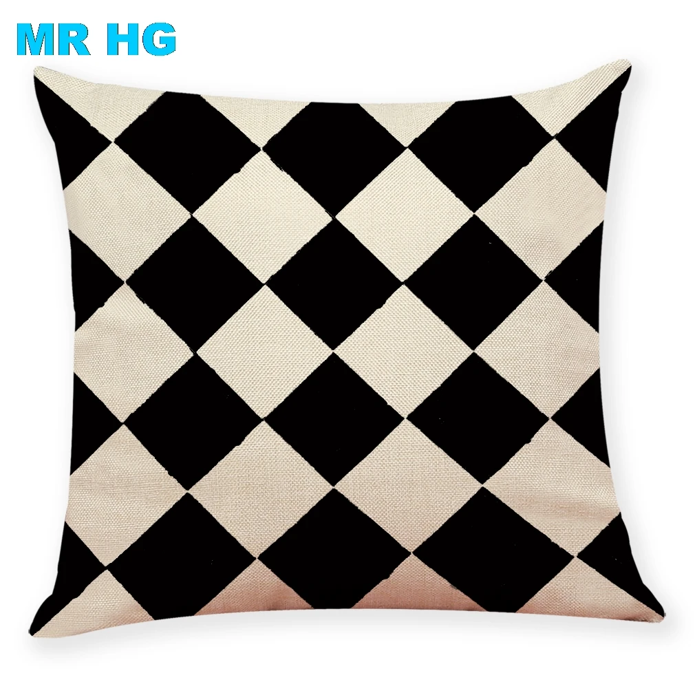 Cushion Case Gift Geometry Circle printing linen 45x45 cm Pillow Case