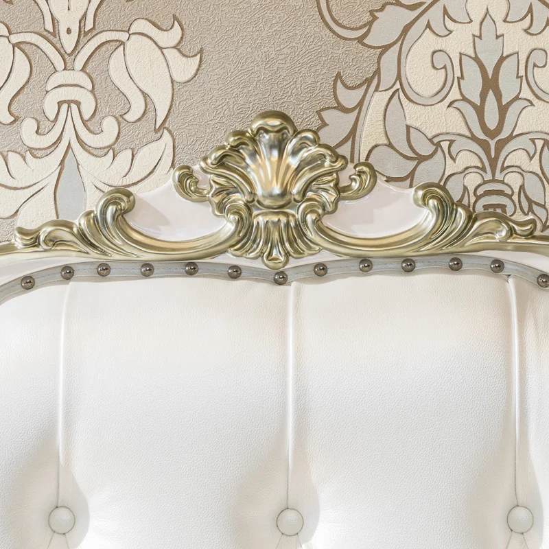 European Style Luxury French Double Beds Antique, 1.8 Meters Solid Wood Princess Bedroom Furniture Bedside Tables European Style Luxury French Double Beds Antique, 1.8 Meters Solid Wood Princess Bedroom Furniture Bedside Tables