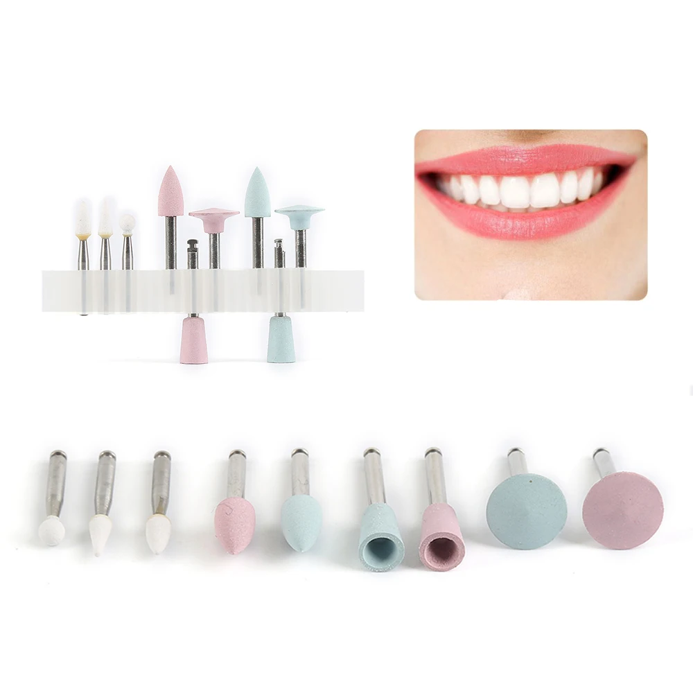 

9Pcs Dental Composite Polishing Assorted kit RA0309 Low-Speed Handpiece Contra Angle Kit Oral Hygiene Teeth Polishing Kits TSLM2