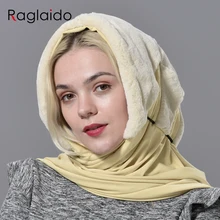 Настоящий мех кролика капюшон шапки подлинный натуральных мех Женская зимняя шапка мех теплый пушистый капюшон с тканевой подкладкой LQ11276