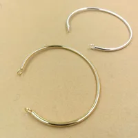 SEA MEW 10 PCS 65mm*2mm Fashion Style Metal Gold/Silver Color Bangle Bracelet For Women Girl's Gift