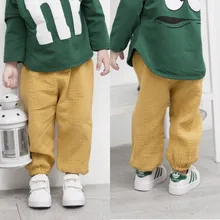 Летние детские леггинсы тонкие противомоскитные штаны для маленьких девочек Однотонные длинные штаны для маленьких девочек Детская Пижама, штаны