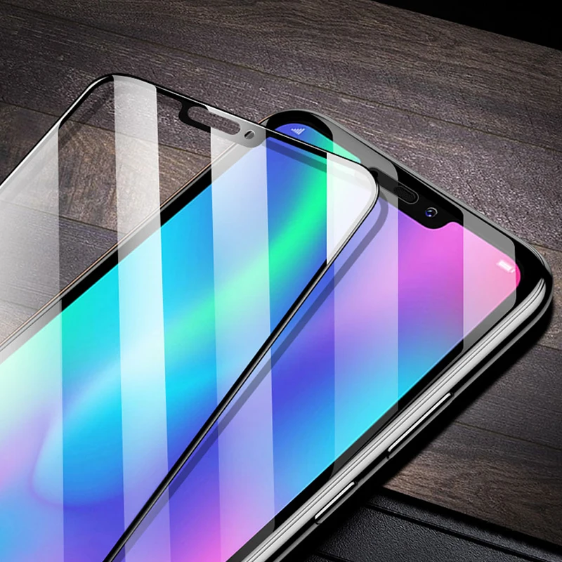 Стекло для huawei Honor 8C закаленное стекло полное покрытие ультра тонкий Анти взрыв