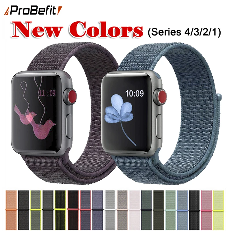 

Band For Apple Watch Series 3/2/1 38MM 42MM Nylon Soft Breathable Replacement Strap Sport Loop for iwatch series 4 40MM 44MM