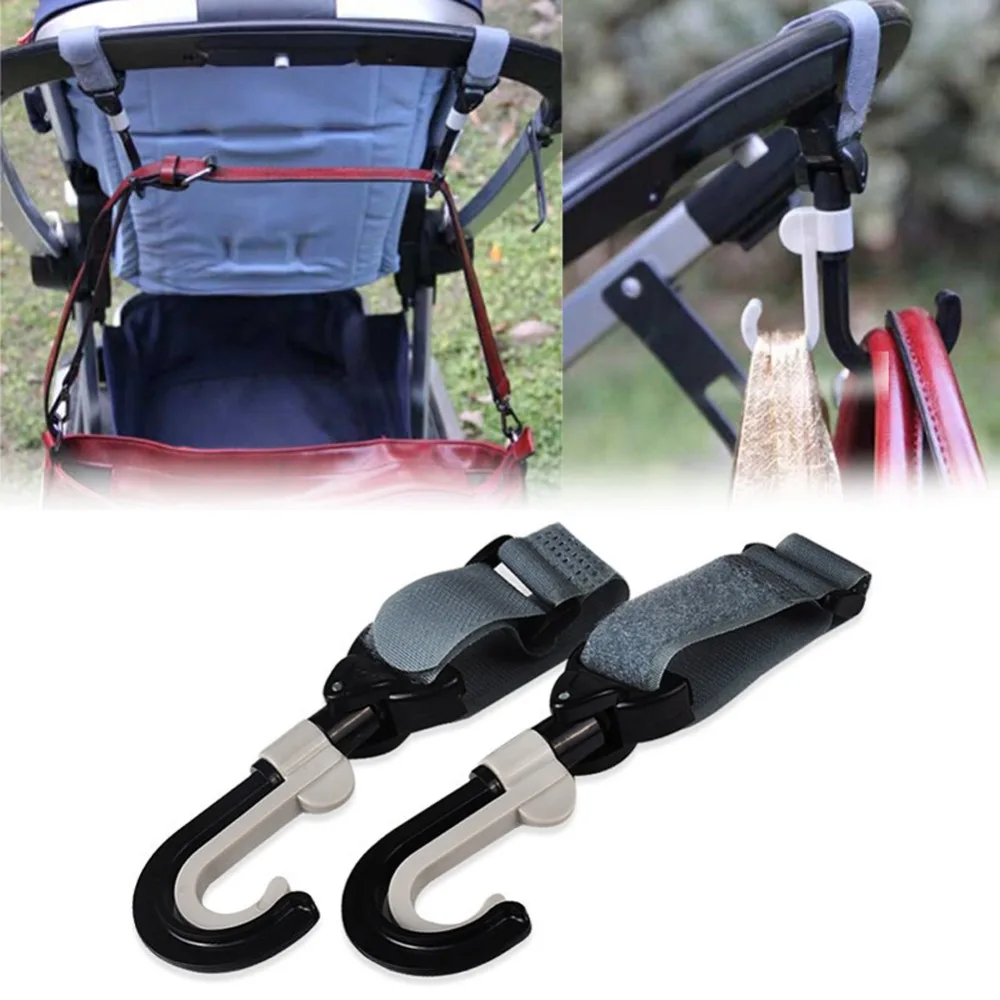 

2Pcs/Set ABS Baby Stroller Hooks Plastic Portable Pram Storage Bag Hooks Hanger for Baby Cart Wheelchair Stroller Accessories
