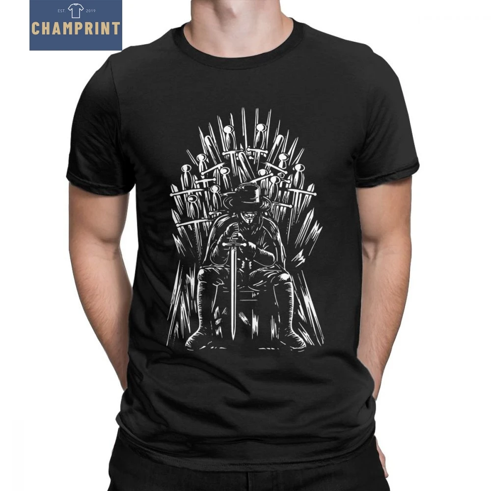 

Men T Shirts Game Of Thrones T-Shirts V For Vendetta Fun Short Sleeve Tees O Neck Clothes 100% Cotton Wholesale