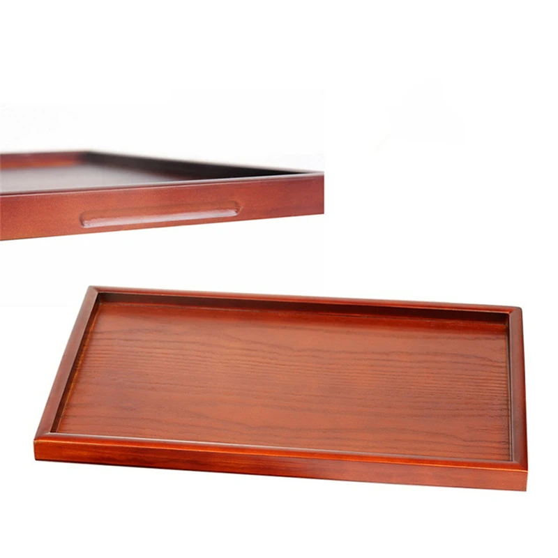 

Kitchen Utensil Eco-friendly Wooden Tea Tray Kungfu Tea Board Puer Tea Trays Storage Container Brown-red About 39*23.5*2.1CM 1PC