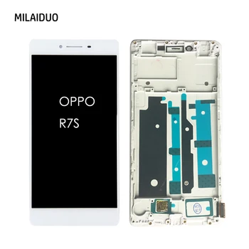 

LCD Display For OPPO R7S Touch Screen Digitizer Full Assembly Replacement with Frame White 1920*1080 HD 5.5 inch Brand New