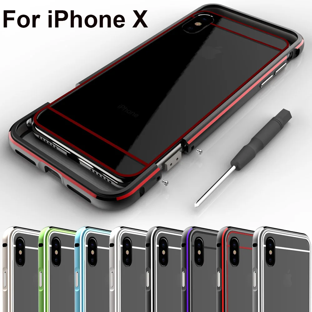 For iphone x case Original Aluminum Alloy Metal Frame Slim