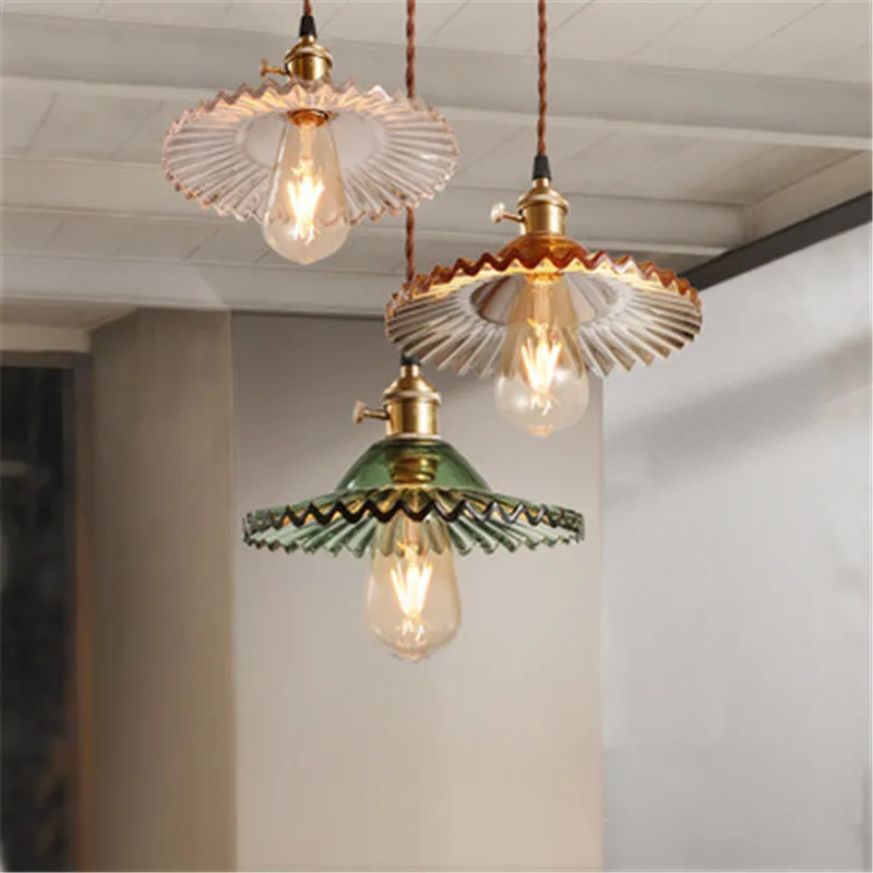 

American Industrial Vintage Droplight Edison LED Pendant Light Fixtures Loft Style Retro Glass Hanging Lamp Home Lighting