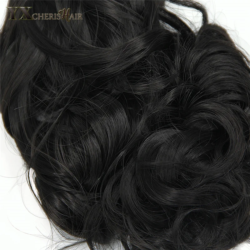 YXCHERISHAIR, 10 дюймов, заколки для волос, конские хвосты, синтетические кудрявые вьющиеся волосы для наращивания, для женщин, девушек, натуральные, черные, светлые, коричневые