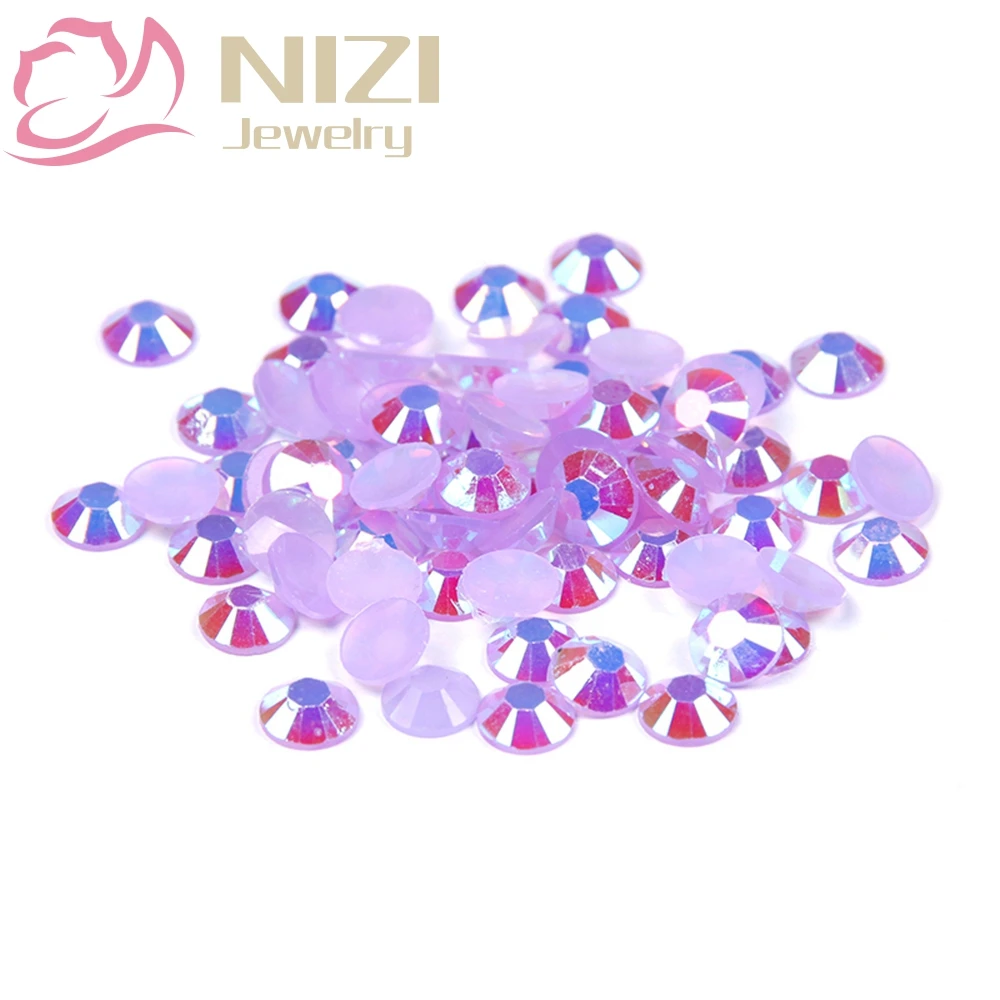 

1000pcs 2-5mm And Mixed Sizes Light Purple AB Resin Rhinestones Non Hotfix Glitter For Nails Art Backpack DIY Design Decorations