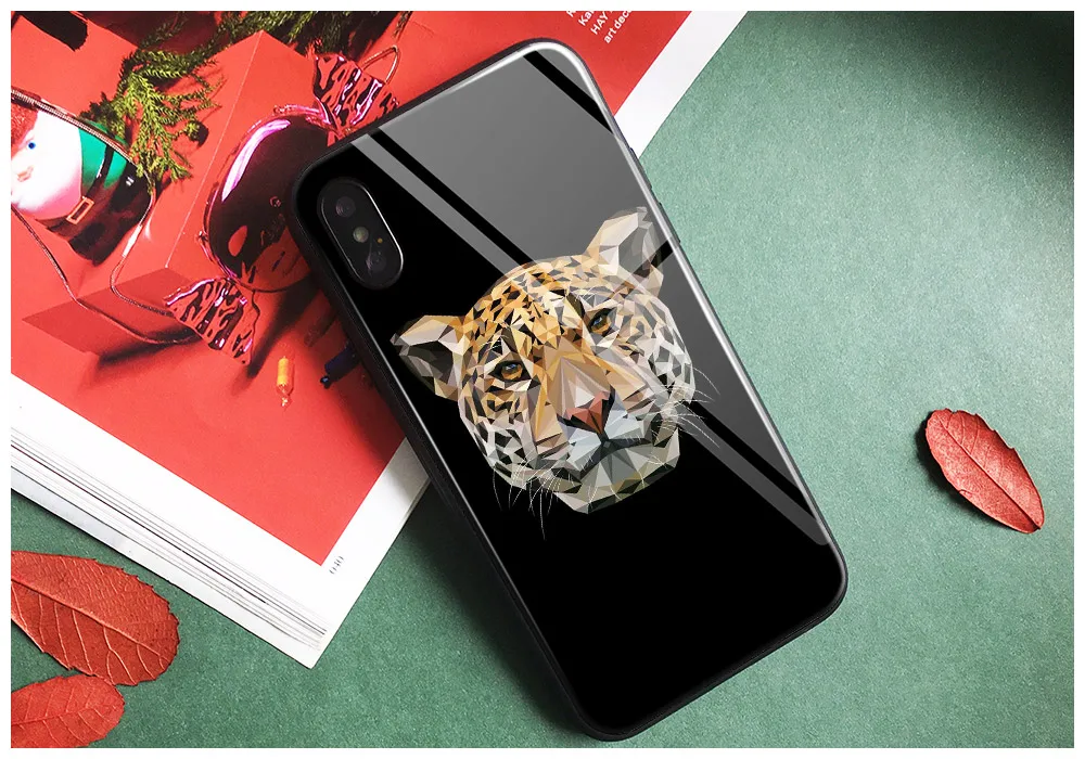 Роскошный 3D абстрактный Ягуар леопард из закаленного стекла Мягкий силиконовый чехол для телефона чехол для Apple iPhone 6 6s 7 8 Plus X XR XS MAX