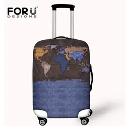 FORUDESIGNS/большой цветочный принт чемодан защитный чехол, эластичная бухта для 18-30 дюймов Дорожный чемодан, пылезащитная крышка аксессуары