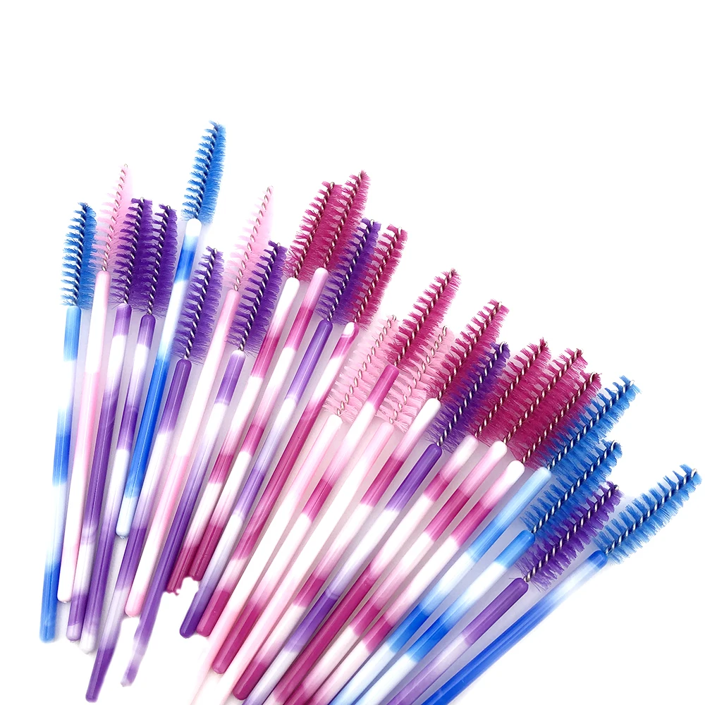 mikiwi eyelash brush makeup brushes 50pcs individual disposable brush applicator lash makeup brushes tools 16colors new product