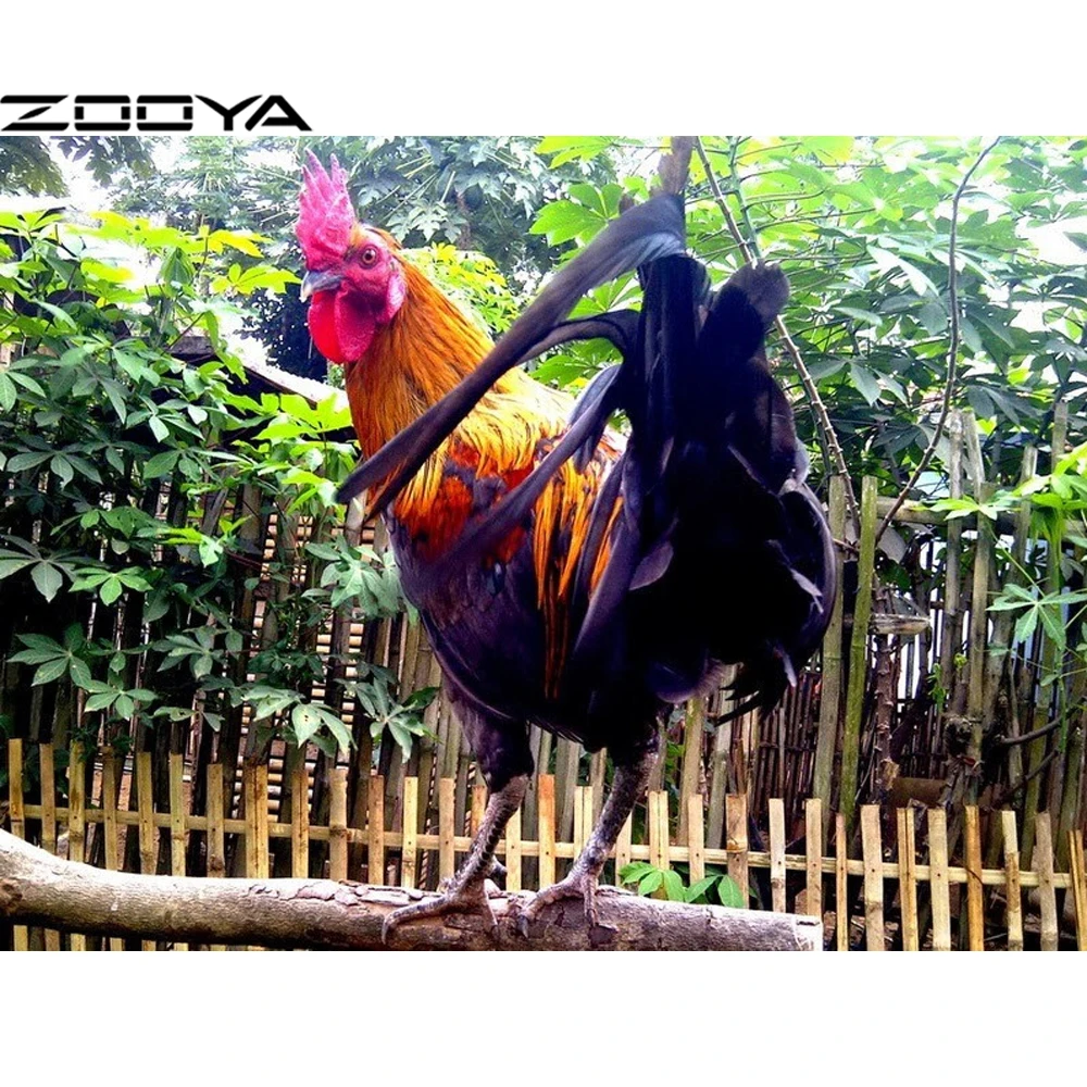 ZOOYA 5d алмаз живопись Петух diy Алмаз вышивка животных мозаики сад фермы Полный