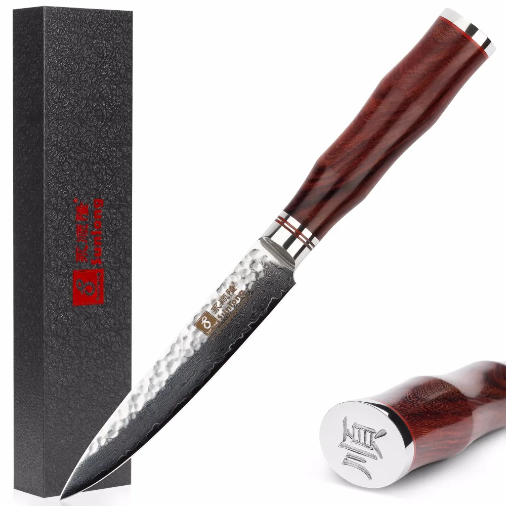Универсальные ножи Sunlong 5 дюймов для чистки овощей японский молоток 67 слоев VG10