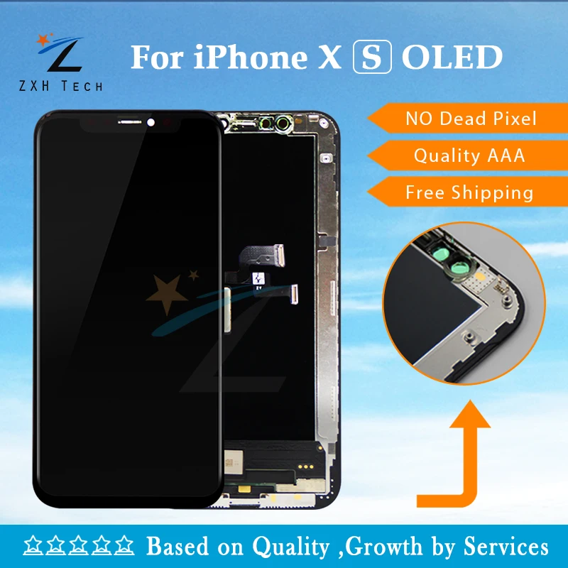 20 шт. OLED для iPhone X ЖК дисплей в сборе с заменой рамы 5 8 дюймов TFT/OLED ЖК-модуль