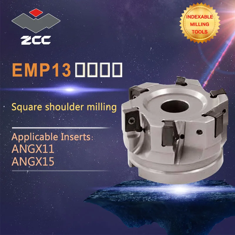 ZCC.CT Square shoulder milling cutters EMP13 high performance CNC lathe