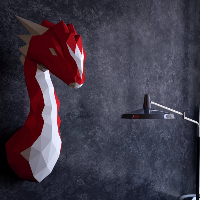 

3D Paper Model Dragon Papercraft Home Decor Wall Decoration Puzzles Educational DIY Kids Toys Birthday Gift 627