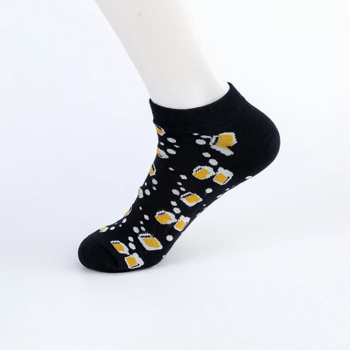 Jhouson/Новое поступление, мужские носки из чесаного хлопка, повседневные Летние Носки с рисунком арбуза, кукурузы, цветные Повседневные носки-следки - Цвет: A2898