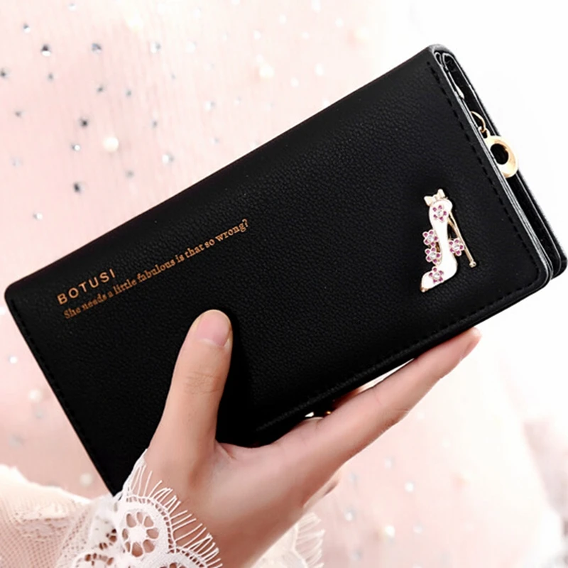 

New Fashion Women Leather Clutch Lady Wallet Long PU Card Holder Long Purse