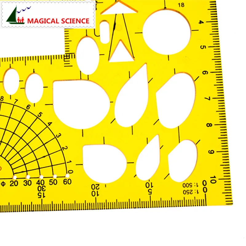 Отопление вентиляция шаблон для рисования пластиковая линейка для студентов Гибкая JSH4366