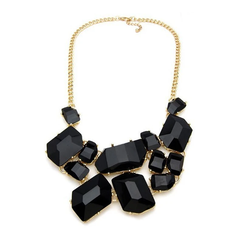 

CirGen 2 colors,Fashion Vintage Gold Color Choker Chain Geometric Resin Pendants Collar Necklace Women Jewelry Item,AF881
