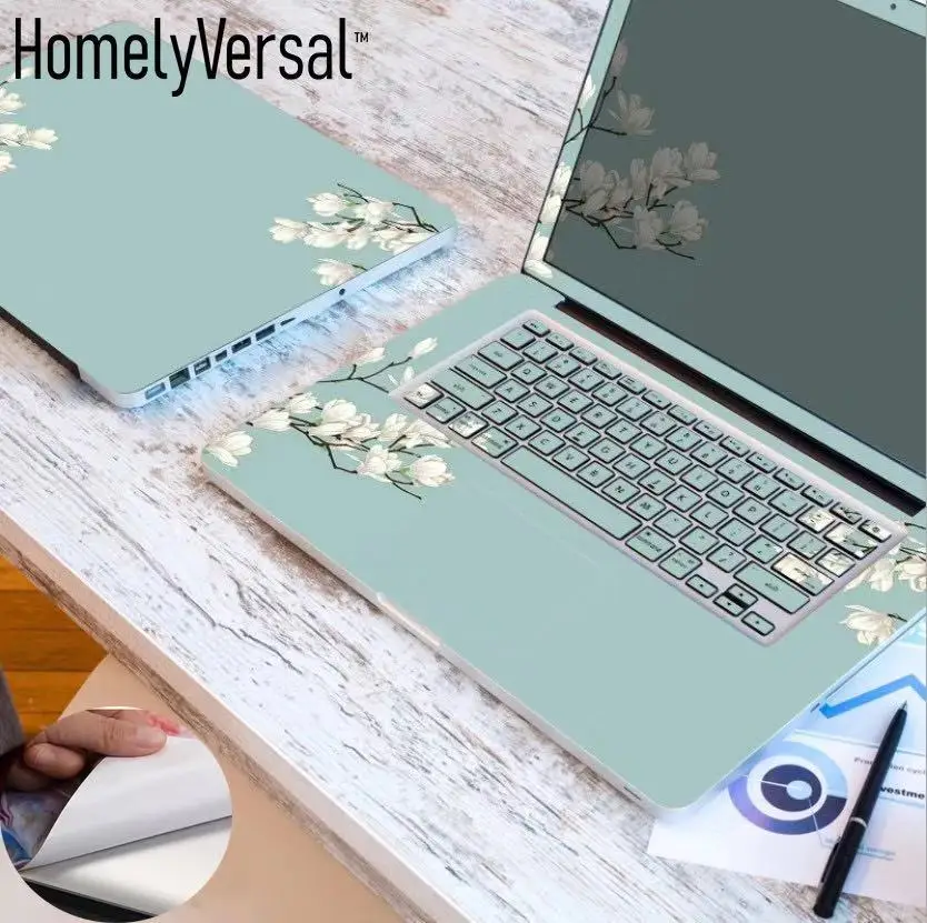 Милый трехсторонний кожаный чехол для ноутбука стикер Dell / Lenovo MacBook /Acer/HP/Asus размер