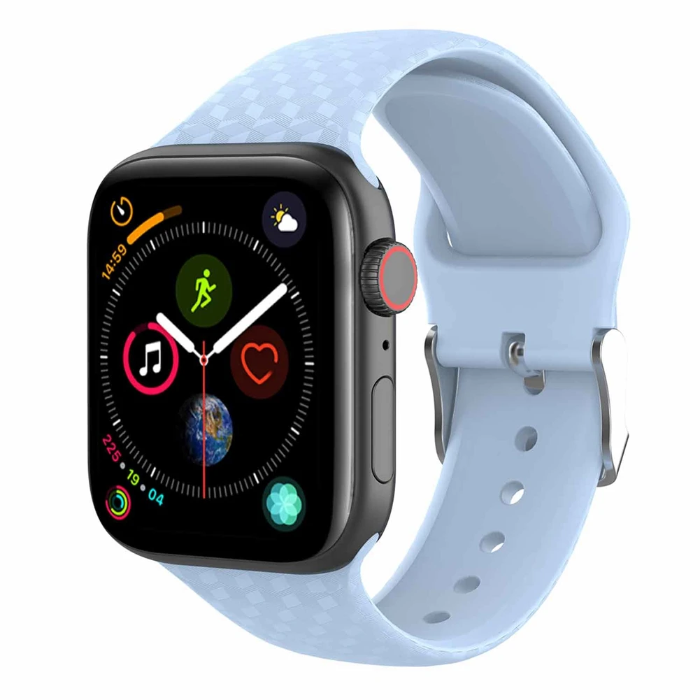 3D Текстура силиконовый ремешок для наручных часов Apple Watch серии 1/2/3, 42 мм, 38 мм, версия браслет ремешок для наручных часов iwatch серии 4 40 мм 44 мм